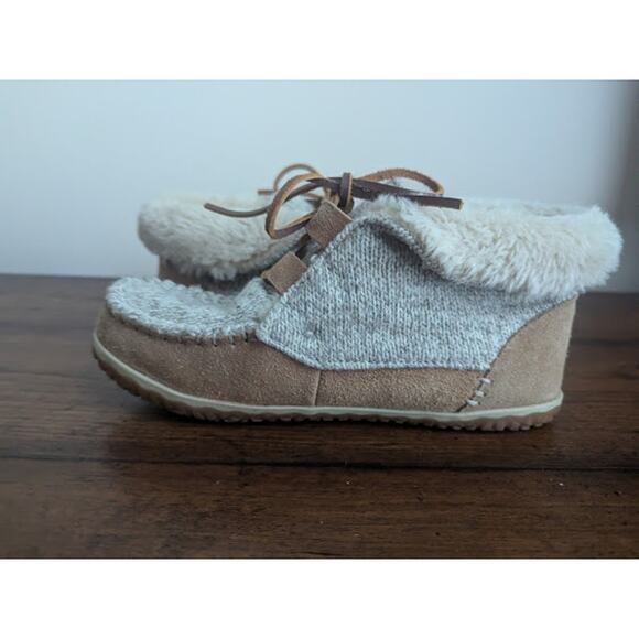 Minnetonka Womens Torrey Tan Knit Bootie Slippers Shoes 7M - Picture 7 of 10